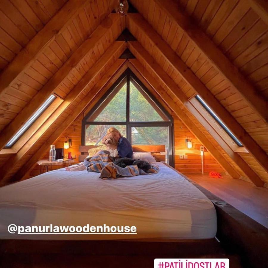 Panurlawoodenhouse Oezel Havuz& Sauna Mavi المظهر الخارجي الصورة