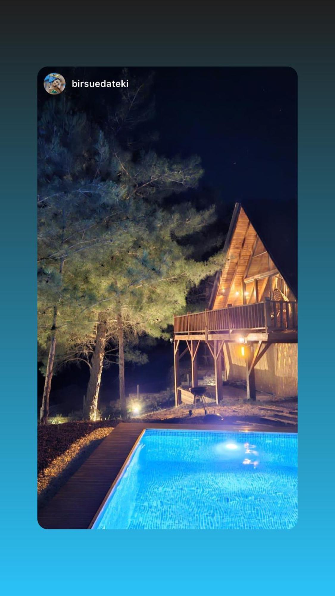 Panurlawoodenhouse Oezel Havuz& Sauna Mavi المظهر الخارجي الصورة